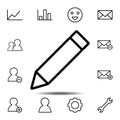 icon. Simple thin line, outline vector element of minimalistic, web icons set for UI and UX, website or mobile application Royalty Free Stock Photo