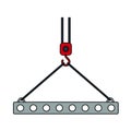 Icon Of Slab Hanged On Crane Hook