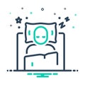 Mix icon for Sleep, slumber and somnolence Royalty Free Stock Photo