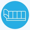 Icon Sleeping Bed. related to Backpacker symbol. blue eyes style. simple design editable. simple illustration Royalty Free Stock Photo