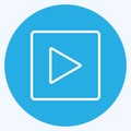 Icon Slideshow. suitable for Photo Editing symbol. blue eyes style. simple design editable. design template vector. simple symbol