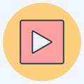 Icon Slideshow. suitable for Photo Editing symbol. color mate style. simple design editable. design template vector. simple symbol