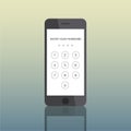 Icon Smart Phone Electronic Passcode Concept