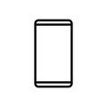 Black line icon for Smartphone, code and cell phone Royalty Free Stock Photo