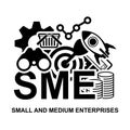 icon_smeSME icon. Small and medium enterprise isolated on background. Royalty Free Stock Photo