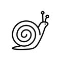 Black line icon for Snail, scrimshaw and conch Royalty Free Stock Photo