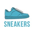 Icon sneakers. Vector image of the shoe.