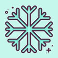 Icon Snow Proof. suitable for sportswear symbol. MBE style. simple design editable. design template vector. simple illustration Royalty Free Stock Photo