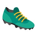 Icon of soccer boot. Sport equipment illustration. For training and competition design.