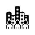 Black solid icon for Society, community and civilization Royalty Free Stock Photo
