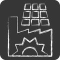 Icon Solar Powered Factory. related to Solar Panel symbol. chalk Style. simple design illustration