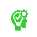 Creative business solutions green icon Royalty Free Stock Photo