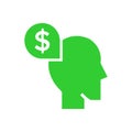 Creative business solutions green icon Royalty Free Stock Photo