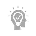 Business creative solutions grey icon