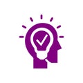 business creative solutions purple icon Royalty Free Stock Photo
