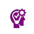 business creative solutions purple icon Royalty Free Stock Photo