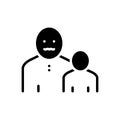 Black solid icon for Son, progeny and child Royalty Free Stock Photo