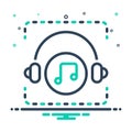 Mix icon for Song, chanson and lyrics Royalty Free Stock Photo