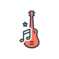 Color illustration icon for Songs, tone and melody