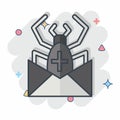 Icon Spam. related to Post Office symbol. comic style. simple design editable. simple illustration Royalty Free Stock Photo