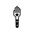 Black solid icon for Spank, slap and thrash Royalty Free Stock Photo