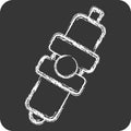 Icon Spark Plug. related to Car Parts symbol. chalk Style. simple design editable. simple illustration