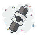Icon Spark Plug. related to Car Parts symbol. comic style. simple design editable. simple illustration