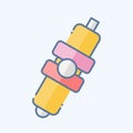 Icon Spark Plug. related to Car Parts symbol. doodle style. simple design editable. simple illustration