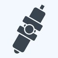 Icon Spark Plug. related to Car Parts symbol. glyph style. simple design editable. simple illustration