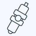 Icon Spark Plug. related to Car Parts symbol. line style. simple design editable. simple illustration