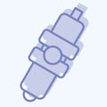 Icon Spark Plug. related to Car Parts symbol. two tone style. simple design editable. simple illustration