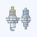 Icon Spark Plug. related to Racing symbol. doodle style. simple design editable. simple illustration