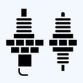 Icon Spark Plug. related to Racing symbol. glyph style. simple design editable. simple illustration