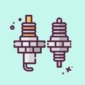 Icon Spark Plug. related to Racing symbol. MBE style. simple design editable. simple illustration