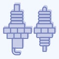 Icon Spark Plug. related to Racing symbol. two tone style. simple design editable. simple illustration
