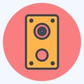 Icon Speakers - Color Mate Style - Simple illustration,Editable stroke