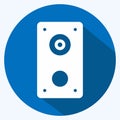 Icon Speakers - Long Shadow Style - Simple illustration,Editable stroke