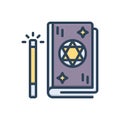 Color illustration icon for Spell, magic and charm Royalty Free Stock Photo