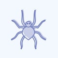 Icon Spider. suitable for animal symbol. two tone style. simple design editable. design template vector. simple symbol Royalty Free Stock Photo