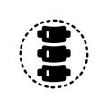 Black solid icon for Spine, backbone and spinal