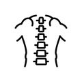 Black line icon for Spine, chiropractic and orthopedic