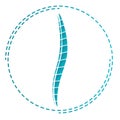 Icon spine. Sign of orthopedics. Logo for orthopedist