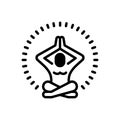 Black solid icon for Spiritual, metaphysical and psychical