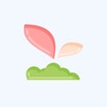 Icon Sprout 2. related to Flora symbol. flat style. simple illustration. plant. Oak. leaf. rose Royalty Free Stock Photo