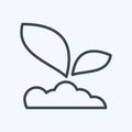 Icon Sprout 2. related to Flora symbol. line style. simple illustration. plant. Oak. leaf. rose Royalty Free Stock Photo