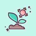 Icon Sprout 3. related to Flora symbol. MBE style. simple illustration. plant. Oak. leaf. rose Royalty Free Stock Photo