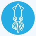 Icon Squid. suitable for Meat. blue eyes style. simple design editable. design template vector. simple illustration