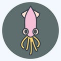 Icon Squid. suitable for Meat. color mate style. simple design editable. design template vector. simple illustration