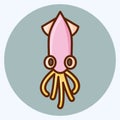 Icon Squid. suitable for Meat. flat style. simple design editable. design template vector. simple illustration