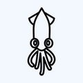 Icon Squid. suitable for Meat. line style. simple design editable. design template vector. simple illustration